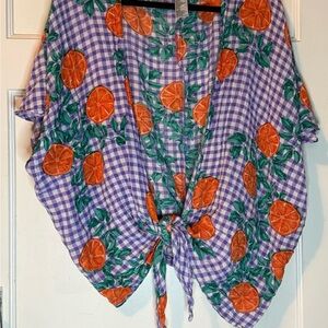 Free People Tutti Frutti Oranges Tie Front